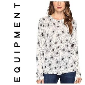 Equipment Floral Silk Sweater